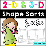 2D and 3D Shape Sorts {Freebie}