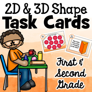 Preview of 2D and 3D Shape Task Cards