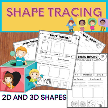 Identify 2D Shapes - Fine Motor Tracing Cutting & Hole Punch Shapes  Activities
