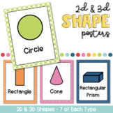 Art Room Posters - 2D and 3D Shapes!