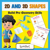 2D and 3D Shapes Activities and exercises Worksheet: Build