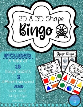 Preview of 2D and 3D Shapes BINGO