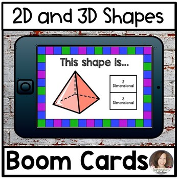 Preview of 2D and 3D Shapes BOOM CARDS | 2D and 3D Shapes Distance Learning