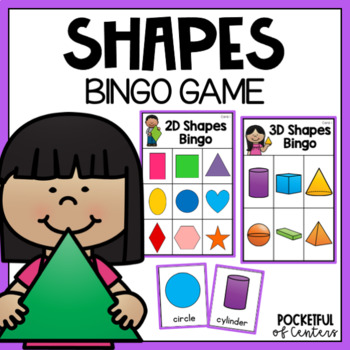 Preview of 2D and 3D Shapes Bingo Game