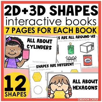 Preview of 2D Shape and 3D Shape Interactive Books for Math Centers