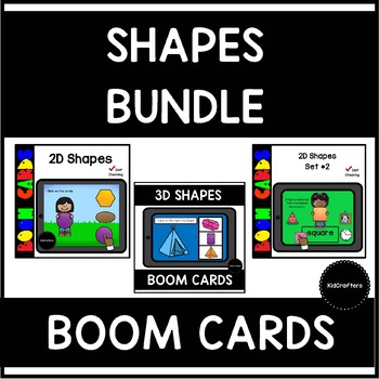 Preview of 2D and 3D Shapes Boom Cards™ Bundle Distance Learning