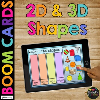 Preview of 2D and 3D Shapes Boom Cards™ with Audio for Kindergarten or Pre-K