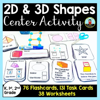 Preview of 2D and 3D Shapes Center Activity