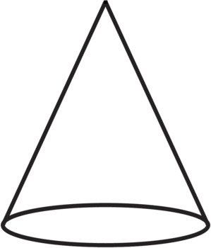 triangle objects clipart black and white