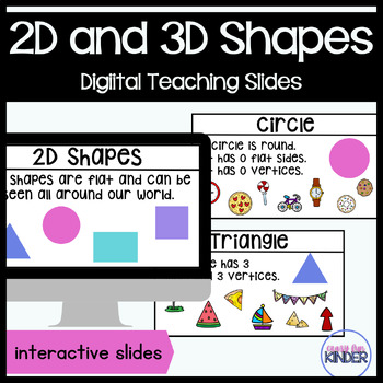 Preview of 2D and 3D Shapes Digital Google Slides and Interactive Activities
