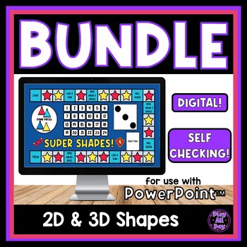 Preview of 2D and 3D Shapes Digital Review Games for PowerPoint™