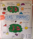 Dual Language, 2D and 3D Shapes. Spanish / English.