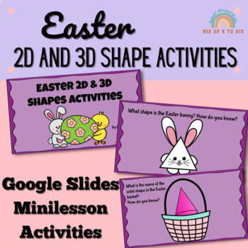 Preview of 2D and 3D Shapes Easter Activities | Google Slides Interactive Whiteboard 
