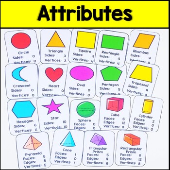 3D Shapes Flash Cards. Preschool Learning Activity. Kids Geometric Shapes.  Flashcards Kindergarten. Homeschool Resource. 