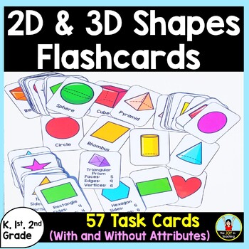 Preview of 2D and 3D Shapes Flashcards