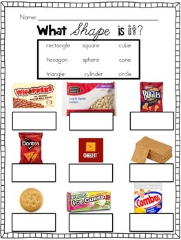 worksheets for 3d free kindergarten by Shapes 3D Tasting Casey and Graph & {Food Questions} 2D