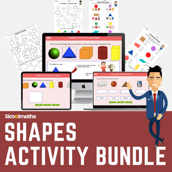 Preview of 2D and 3D Shapes Geometry Bundle Activities for Kindergarten to 1st Grade