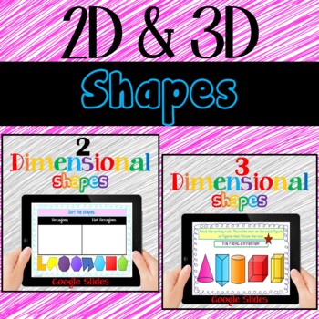 Preview of 2D and 3D Shapes Google Slides Bundle