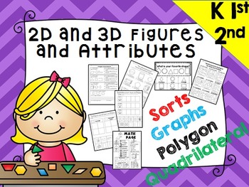 Preview of 2D and 3D Shapes, Identify and Sort by Attribute, Polygons and Quadrilaterals