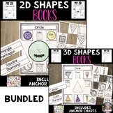 2D Shapes and 3D Shapes Interactive Books Bundle