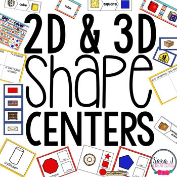 2d and 3d Shapes Math Centers by Sara J Creations | TpT