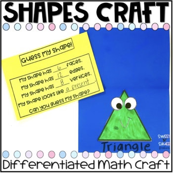 Preview of 2D and 3D Shapes Math Craft