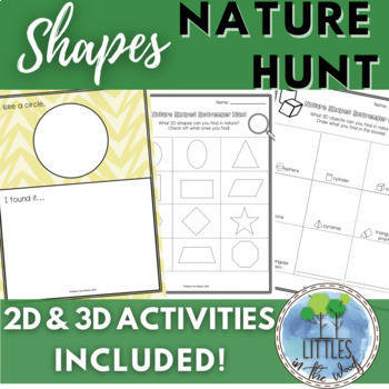 Preview of 2D and 3D Shapes Nature Scavenger Hunt
