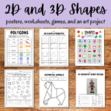 2D and 3D Shapes Polygon Unit | Geometry Worksheets Poster