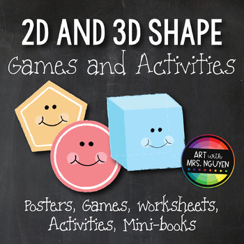 Preview of 2D and 3D Shapes: Posters, Games, Activities, Mini-Books, and Worksheets