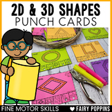 Punch Cards 2D and 3D Shapes - Fine Motor Activities