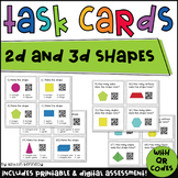 2D and 3D Shapes QR Code Task Cards {2.G.1}