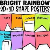 Shapes Posters 2D and 3D Shapes Shape Posters Bright Rainb