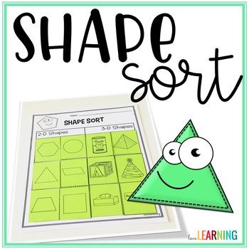 Preview of 2D and 3D Shapes Sort and Trace Worksheets