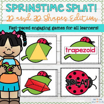 Preview of 2D and 3D Shapes Game - Springtime SPLAT!