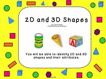Preview of 2D and 3D Shapes TWO Interactive Smartboard Lessons