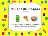 2D and 3D Shapes TWO Interactive Smartboard Lessons