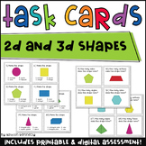 2D and 3D Shapes Task Cards