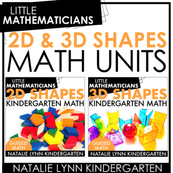 Preview of 2D and 3D Shapes Unit Bundle | Kindergarten Guided Math