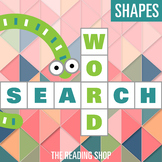 2D and 3D Shapes Word Search Puzzle - 3 Levels Differentiated