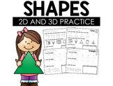 2D and 3D Shapes Worksheets