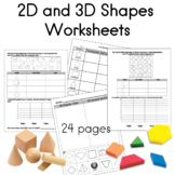 2D and 3D Shapes Worksheets