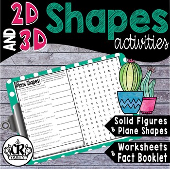 Preview of 2D and 3D Shapes Worksheets and Activities