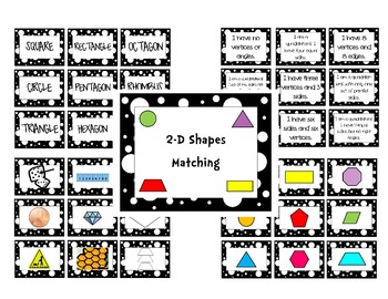 Preview of 2D and 3D Shapes and Attributes Matching Games