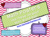 2D and 3D Shapes and Symmetry Math Word Wall Posters