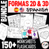 2D and 3D Shapes in Spanish Worksheets for Kindergarten, E