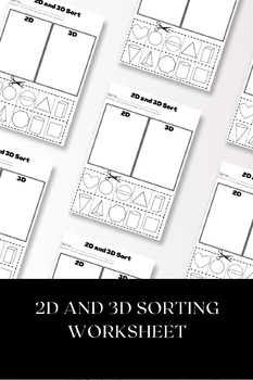 Preview of 2D and 3D Sorting worksheet