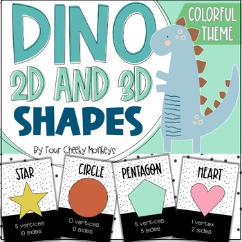 Preview of 2D and 3D shape posters // Colorful Classroom Decor