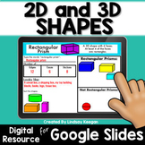 2D and 3d Shapes Digital Activities for Google Classroom