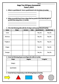 2D shape assessment by All Things Great | TPT