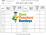 2D shape lesson plans, worksheets and more